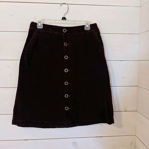 Dark Purple Corduroy Skirt